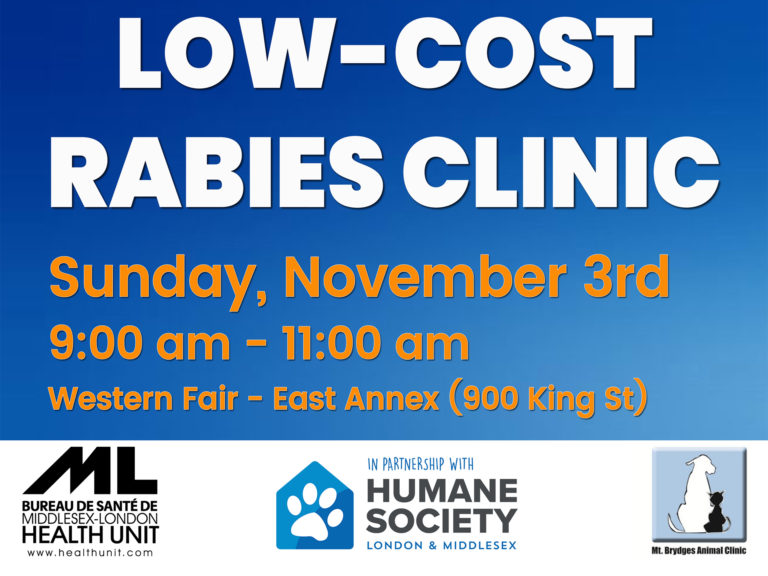 LowCost Rabies Clinic Humane Society London & Middlesex